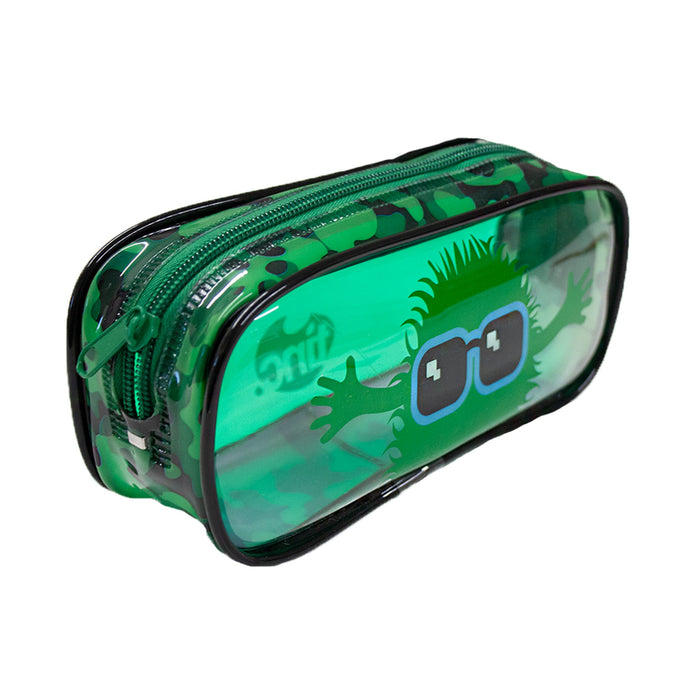 Green PVC Pencil Case & Cosmetic Bag