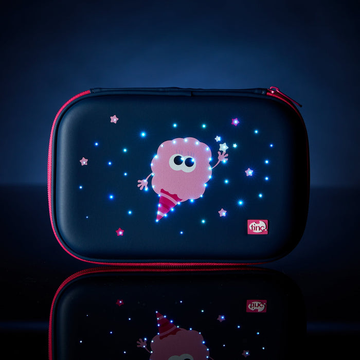 Navy Flossie Light Up Hard Top Pencil Case