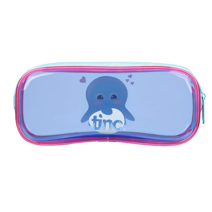 Blue PVC Bubble Pencil Case
