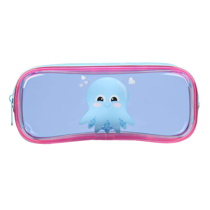 Blue PVC Bubble Pencil Case