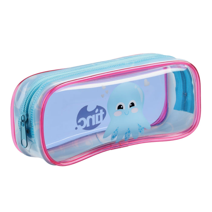 Blue PVC Bubble Pencil Case