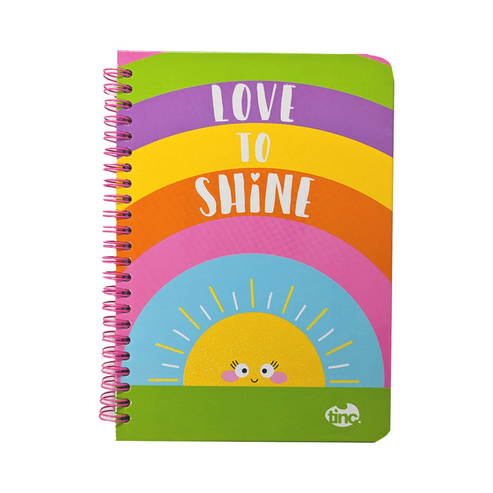 Happy Wirebound Rainbow A5 Notebook