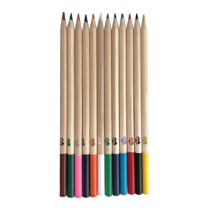 Tinc Kids Colouring Pencils Pack of 12 Wooden Pencil Set