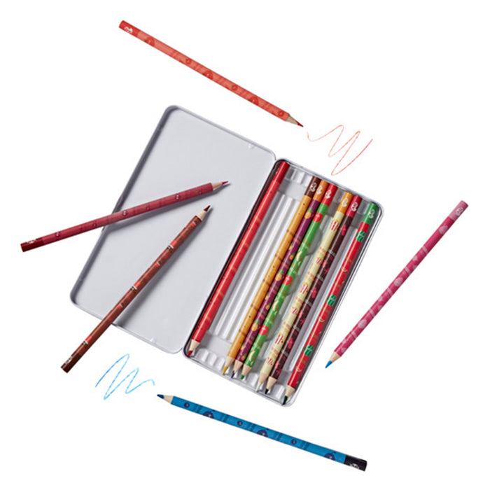 Kids Colouring Pencils Tin | Pack of 12 Scented Colouring Pencils