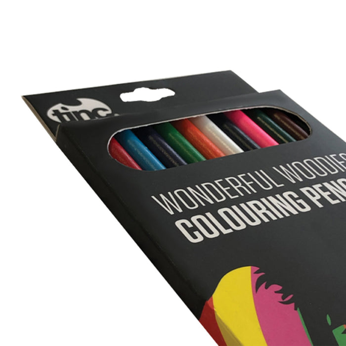 Tinc Kids Colouring Pencils Pack of 12 Wooden Pencil Set