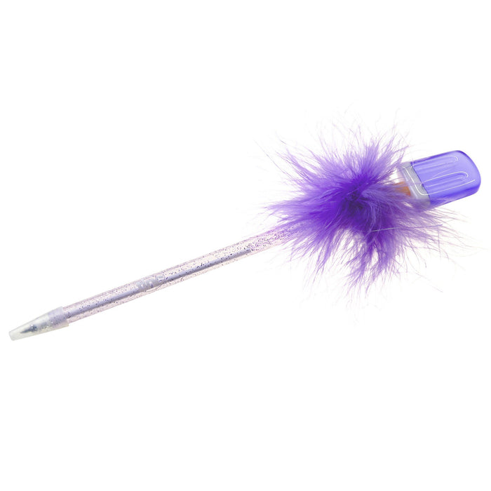 Ice Lolly Feather Pen - Purple