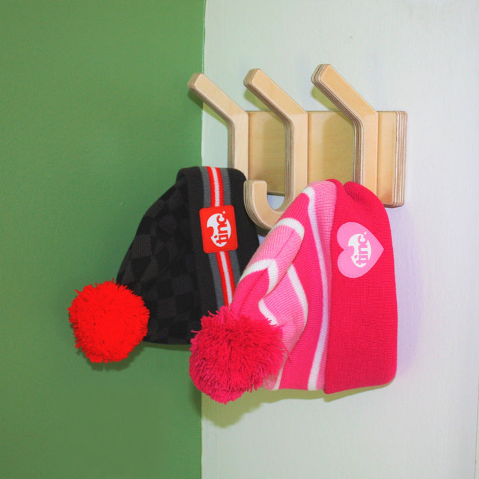 Kronk Black & Red Kids Bobble Hat