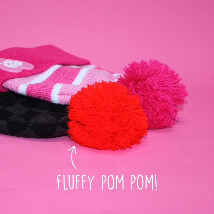 Kronk Black & Red Kids Bobble Hat