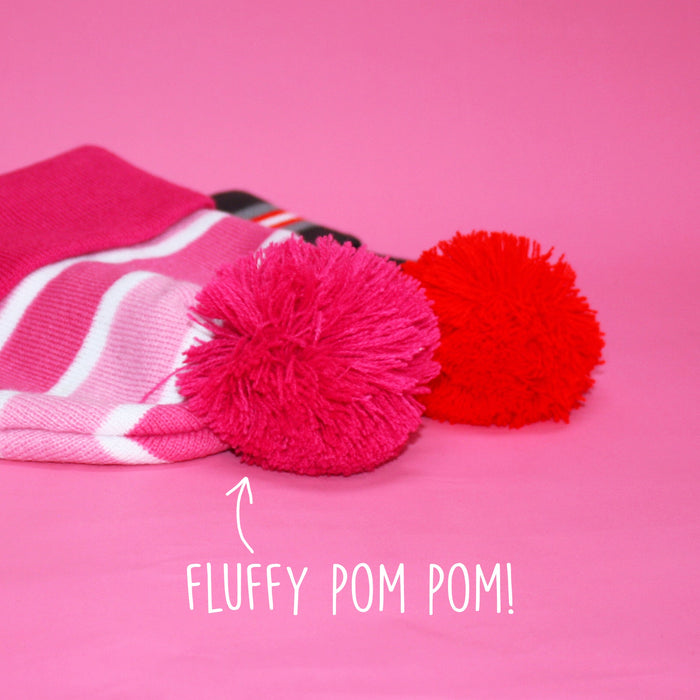 Mallo Pink Kids Bobble Hat
