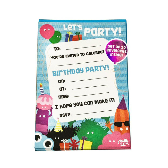 Party Invites (Pack of 10) - Tinc