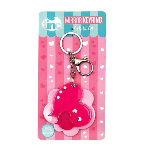 Sliding Mirror Keyring - Pink - Tinc