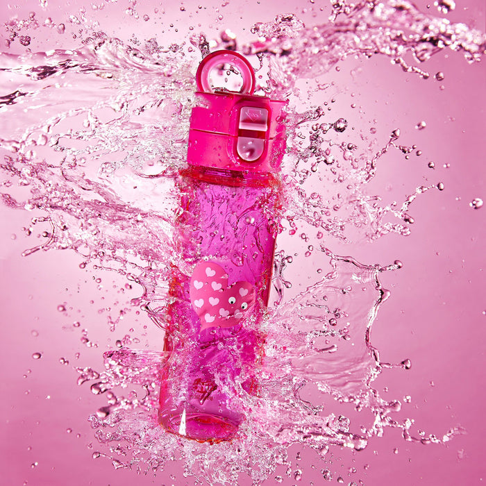 Pink Flip and Clip Water Bottle