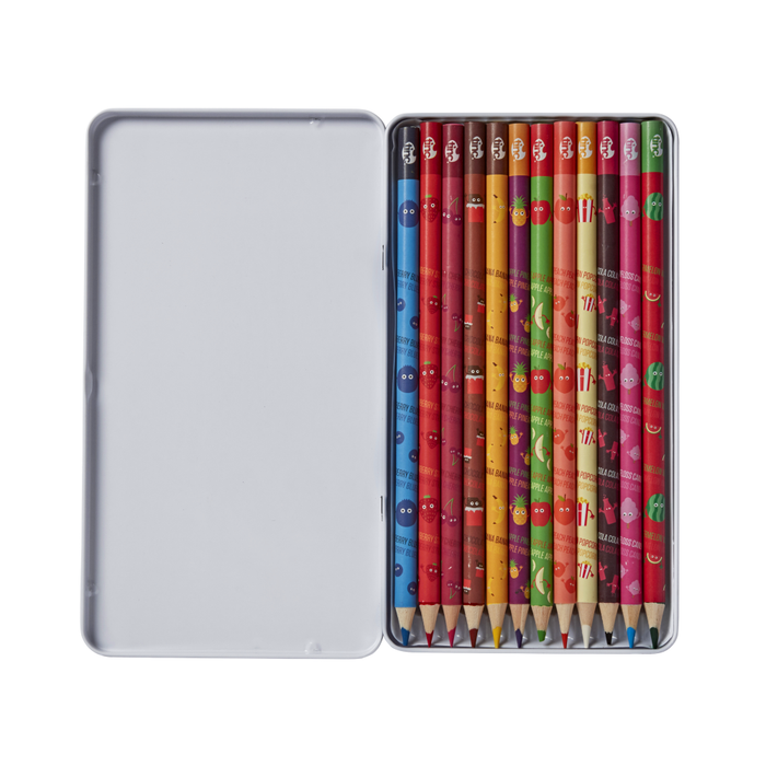 Kids Colouring Pencils Tin | Pack of 12 Scented Colouring Pencils