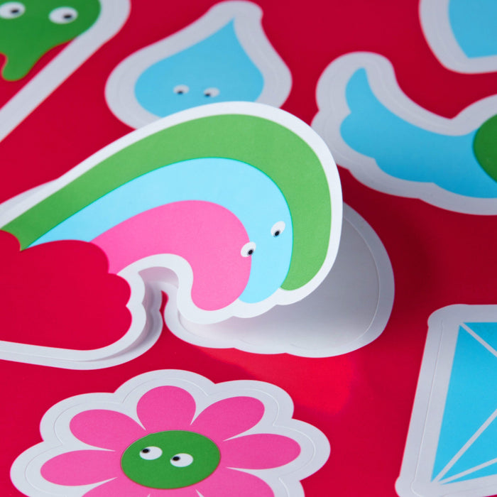 Hearts Sticker Sheet - Pink