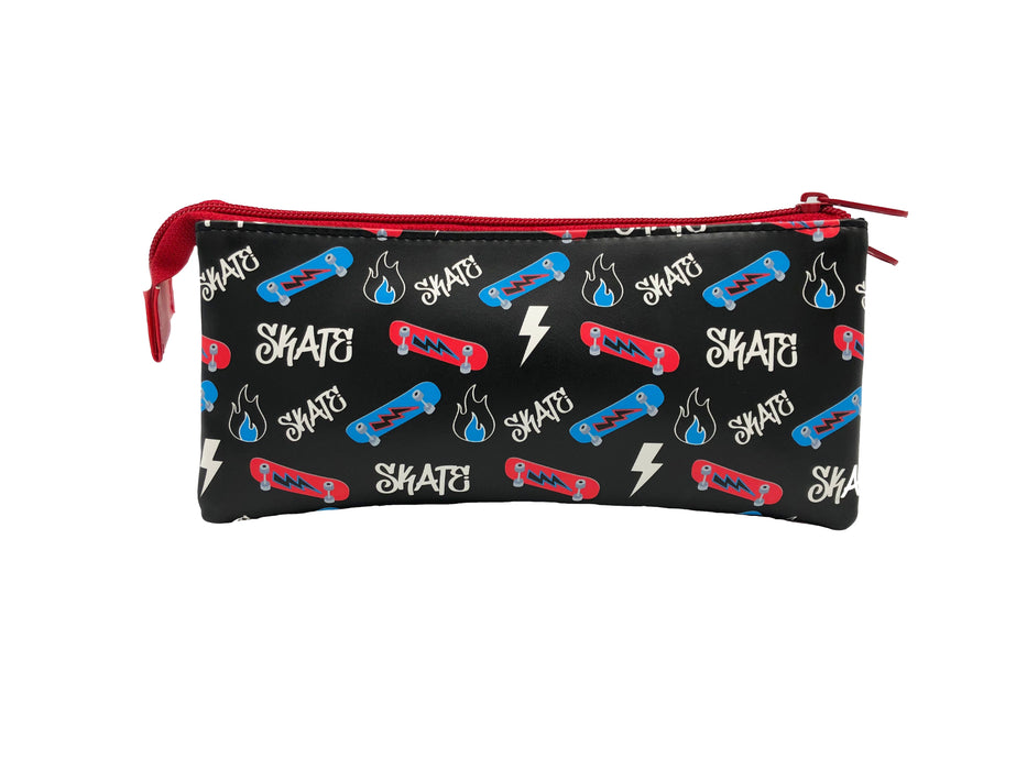 Skate Tri Compartment Pencil Case