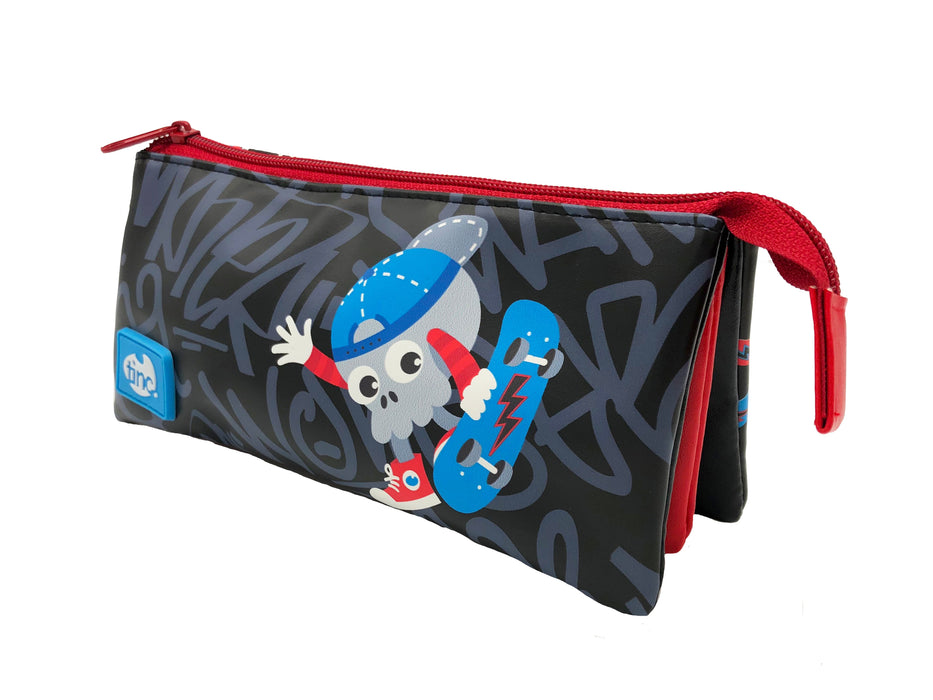 Skate Tri Compartment Pencil Case