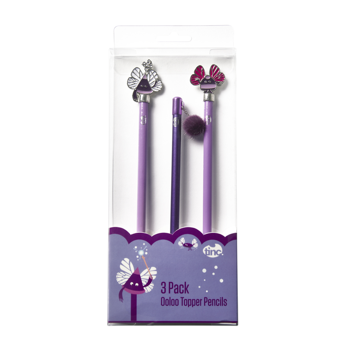 3 Topper Pencils - Purple - Tinc