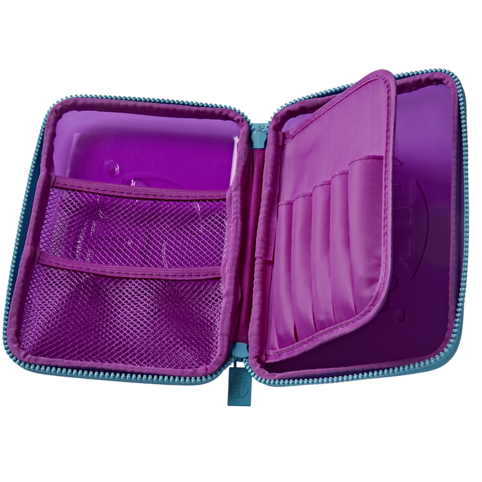 Transparent Hardtop Pencil Case - Purple - Tinc