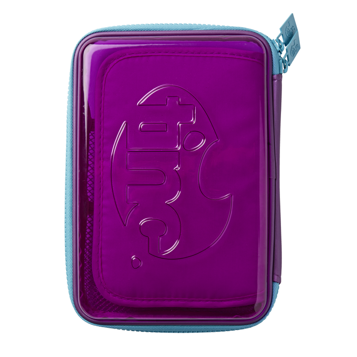 Transparent Hardtop Pencil Case - Purple - Tinc