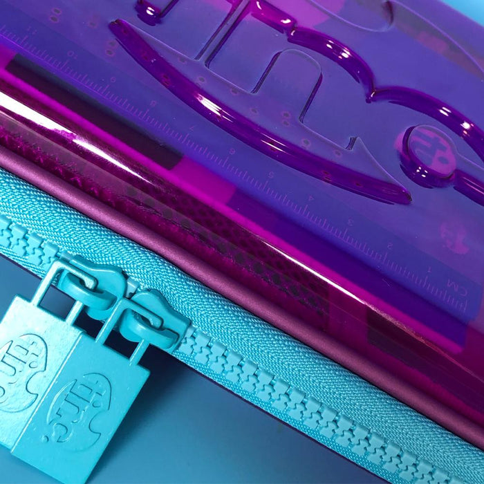 Transparent Hardtop Pencil Case - Purple - Tinc