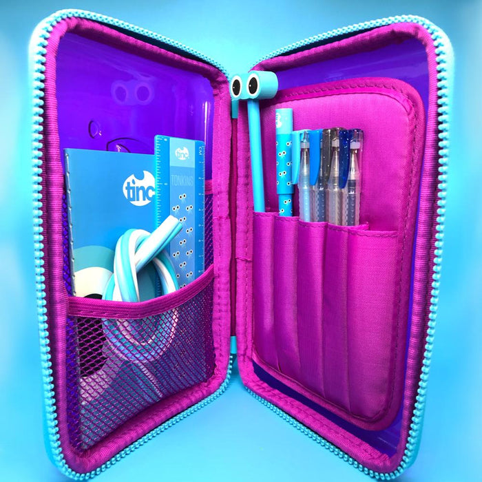 Transparent Hardtop Pencil Case - Purple - Tinc