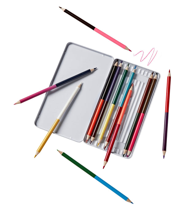 2 in 1 Colouring Pencils - Set of 12