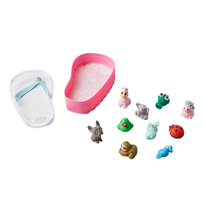 Flip Flop Eraser Tub- 10 Assorted Animal Erasers