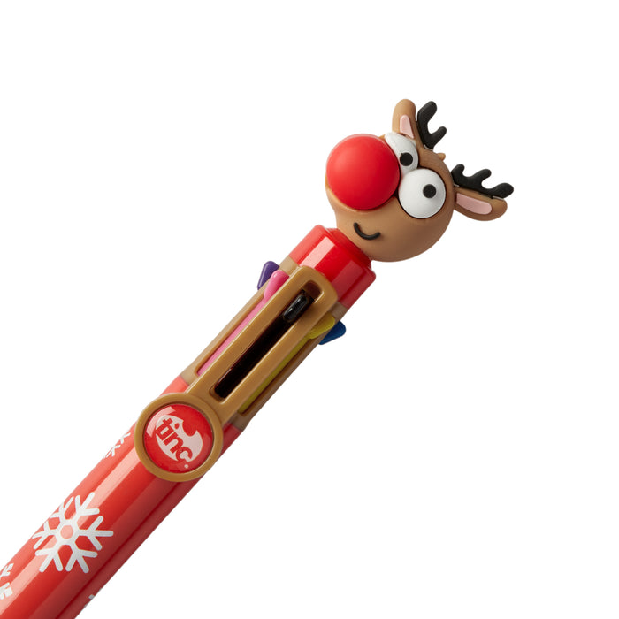 Set of 4 Christmas Multi Click Pens In Gift Bag