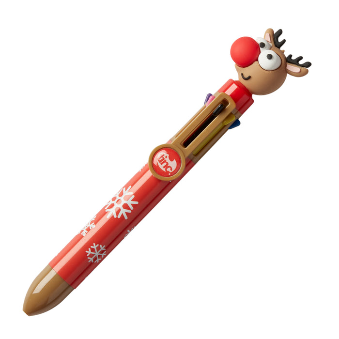 Set of 4 Christmas Multi Click Pens In Gift Bag