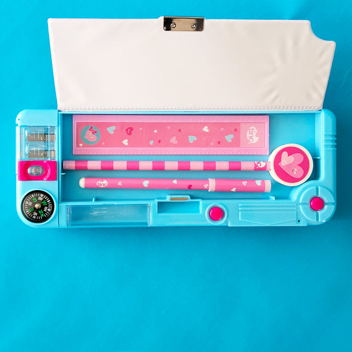 Hearts Filled Compartment Pencil Case