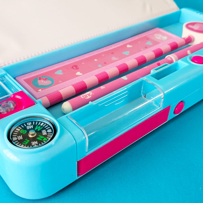 Hearts Filled Compartment Pencil Case