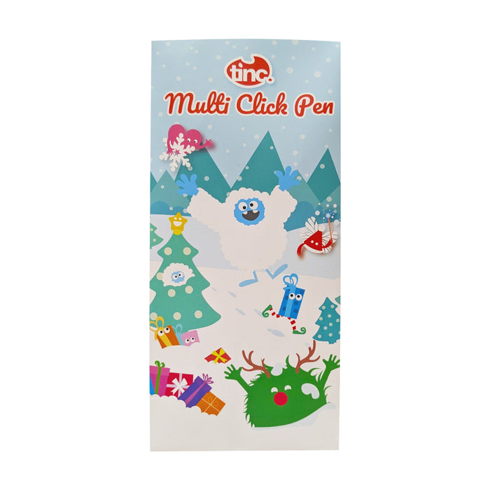 Set of 4 Christmas Multi Click Pens In Gift Bag