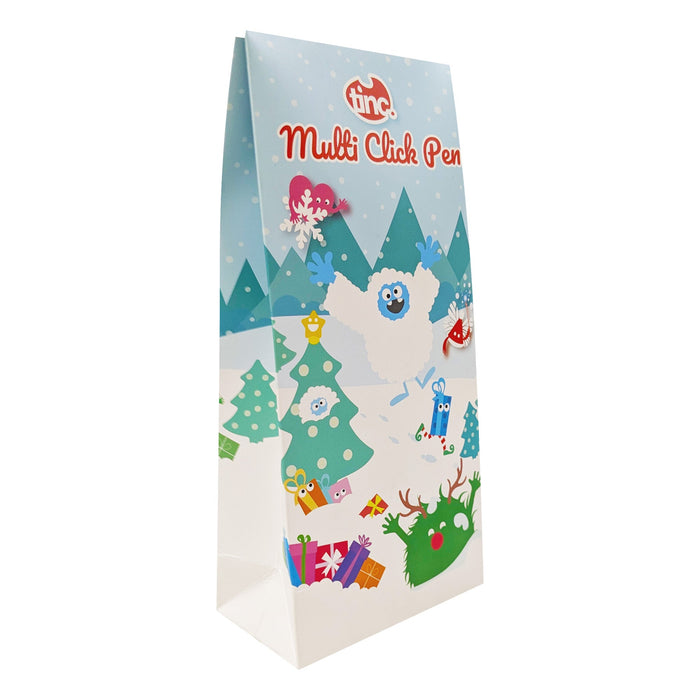Set of 4 Christmas Multi Click Pens In Gift Bag