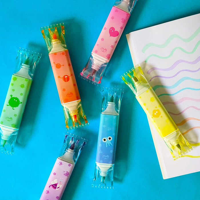 Set of 6 Jumbo Sweetie Double End Highlighters