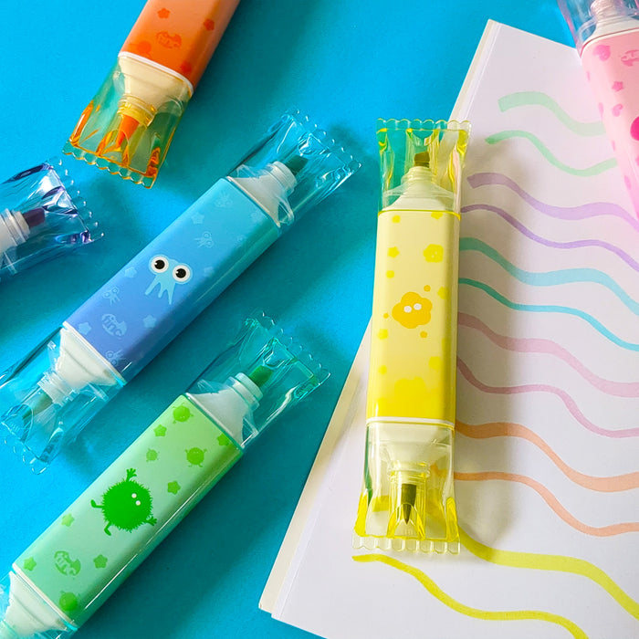 Set of 6 Jumbo Sweetie Double End Highlighters