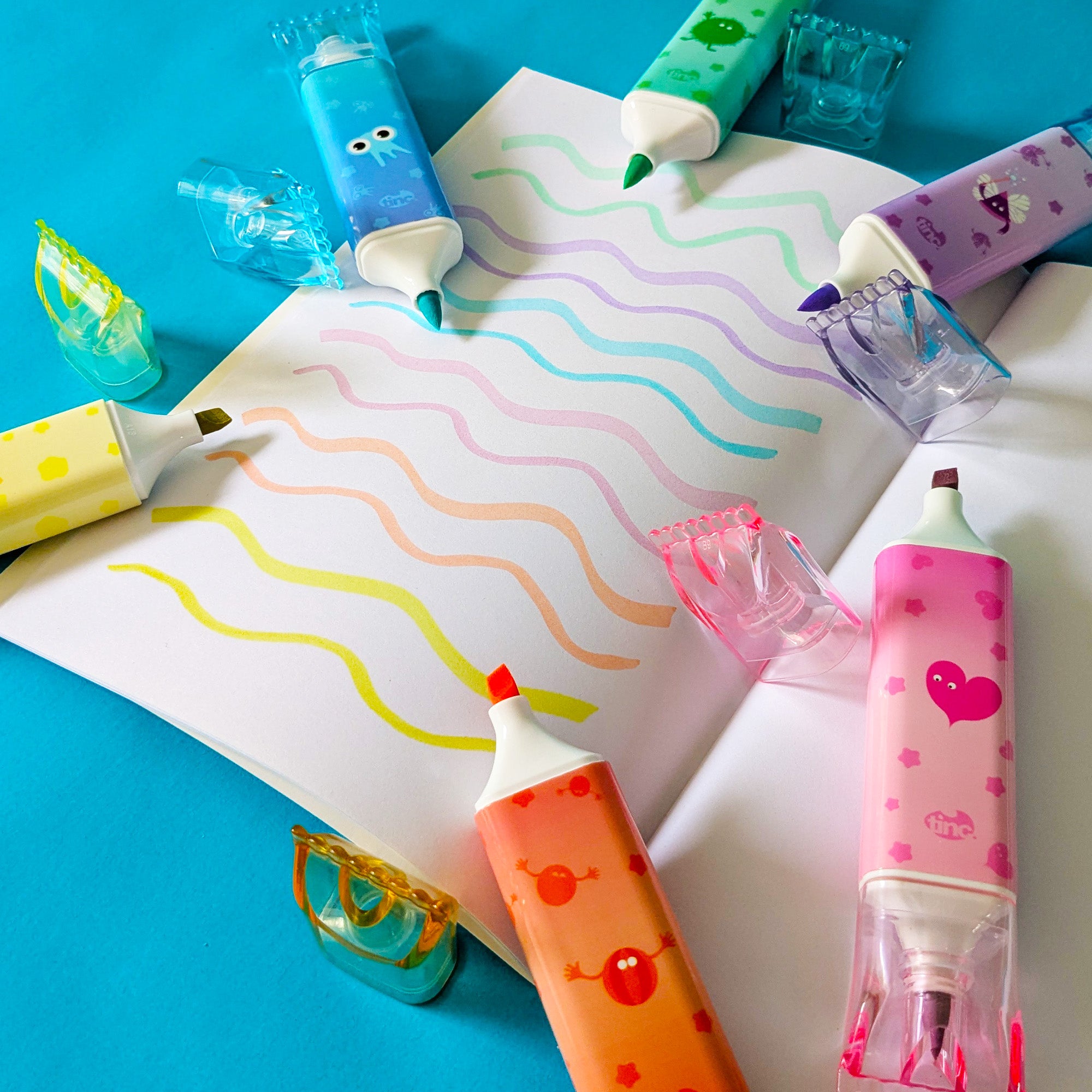 Set of 6 Jumbo Sweetie Double End Highlighters