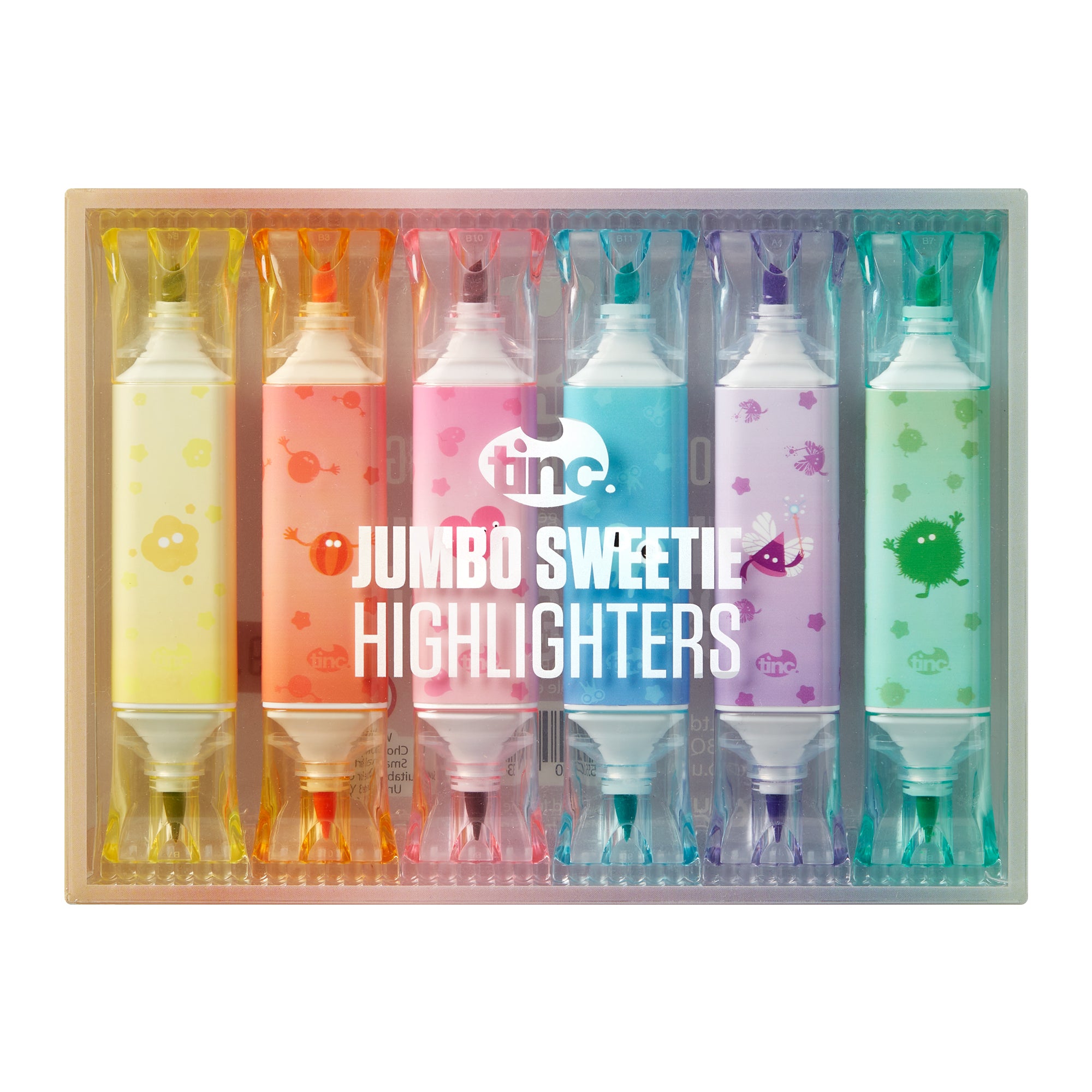 Set of 6 Jumbo Sweetie Double End Highlighters