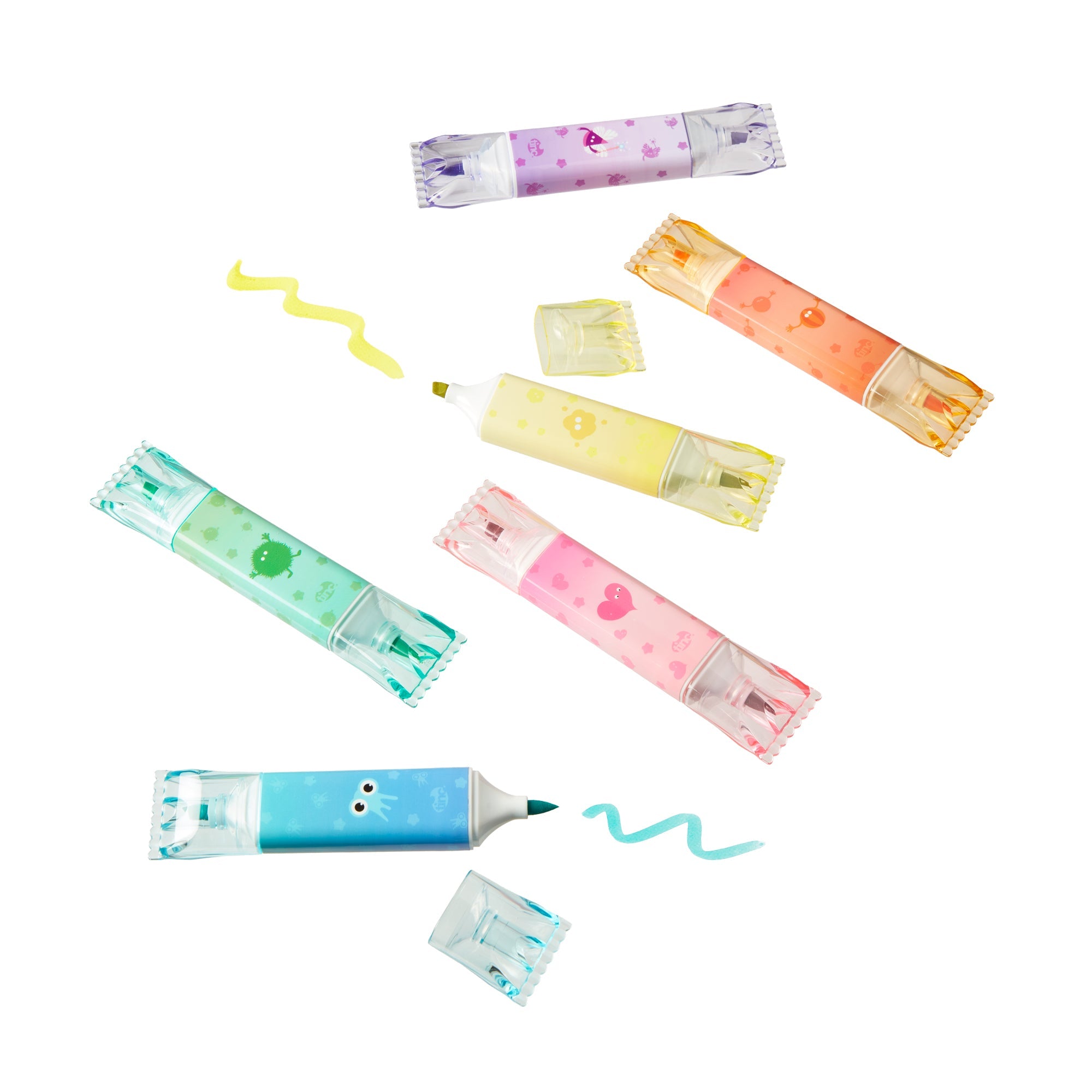Set of 6 Jumbo Sweetie Double End Highlighters