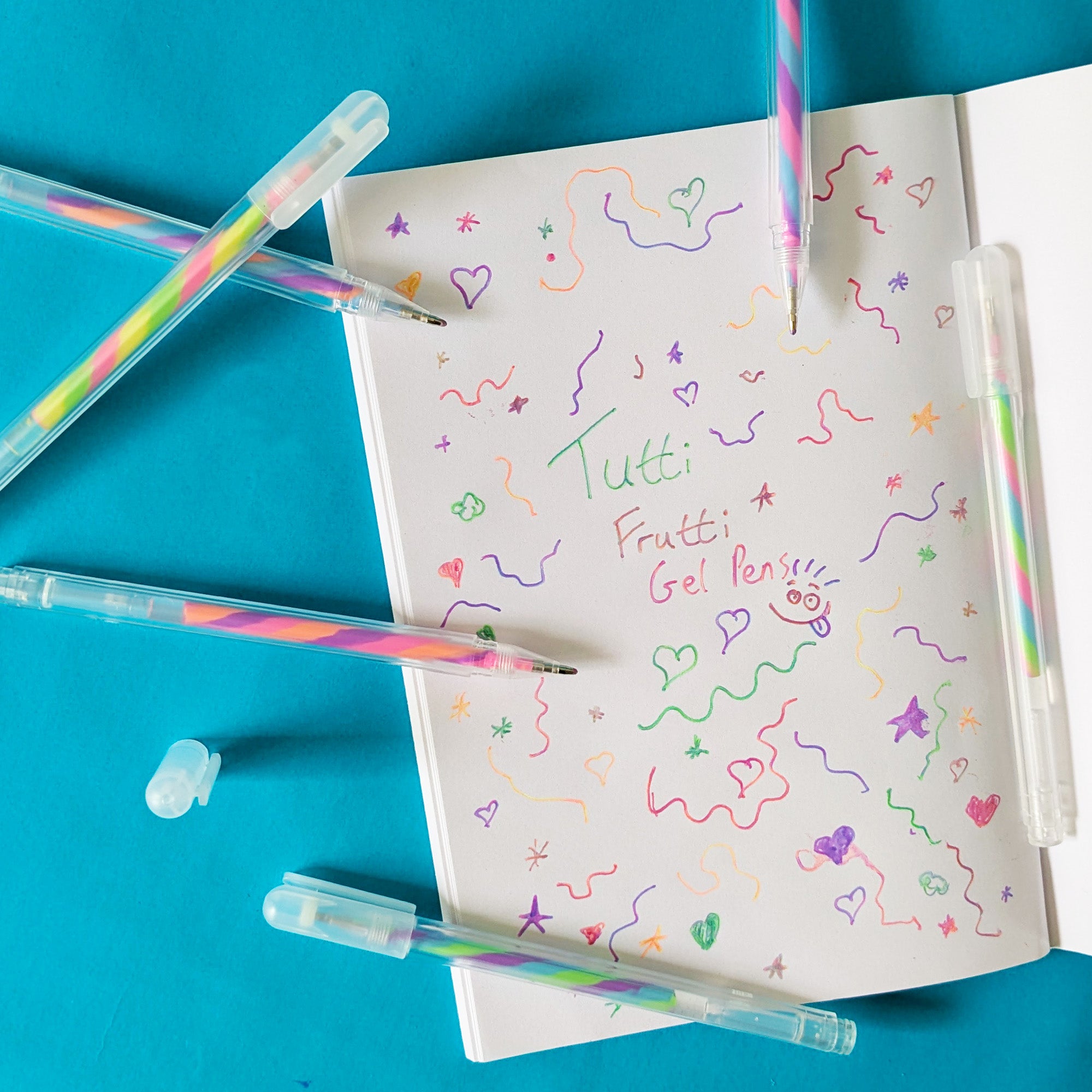 Set of 6 Tutti Frutti Gel Pens