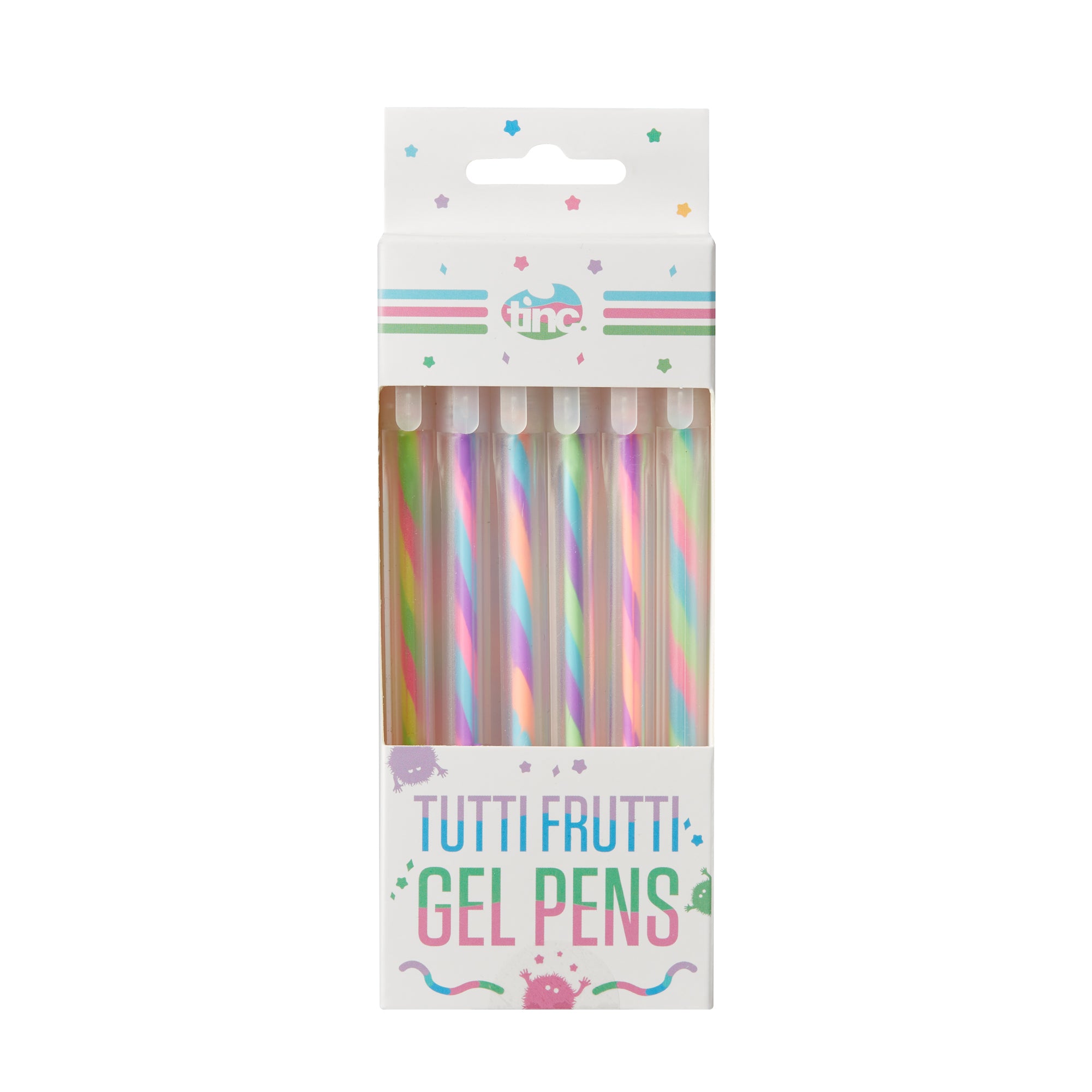 Set of 6 Tutti Frutti Gel Pens