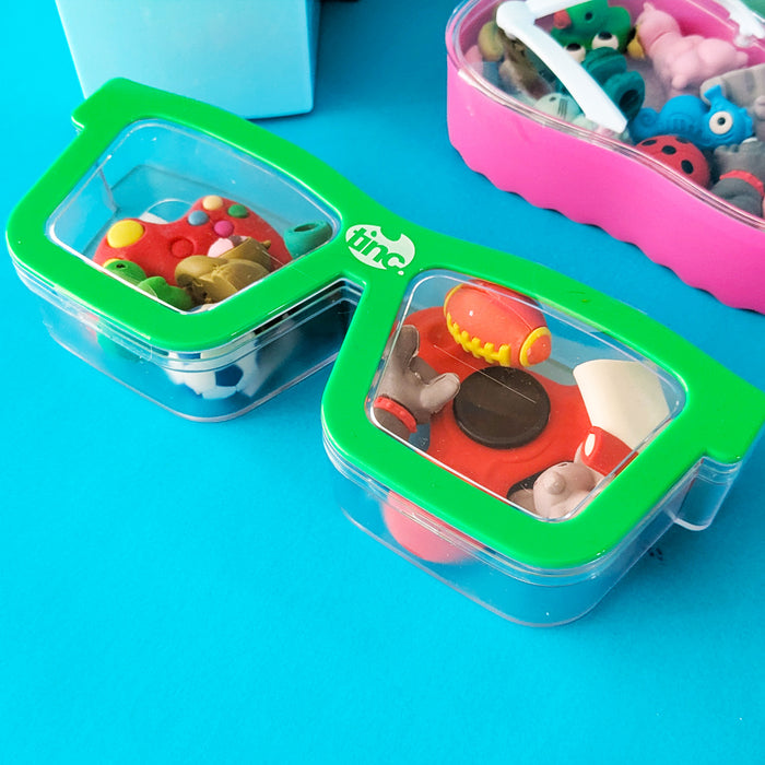 Sunglasses Eraser Tub - 10 Assorted Erasers