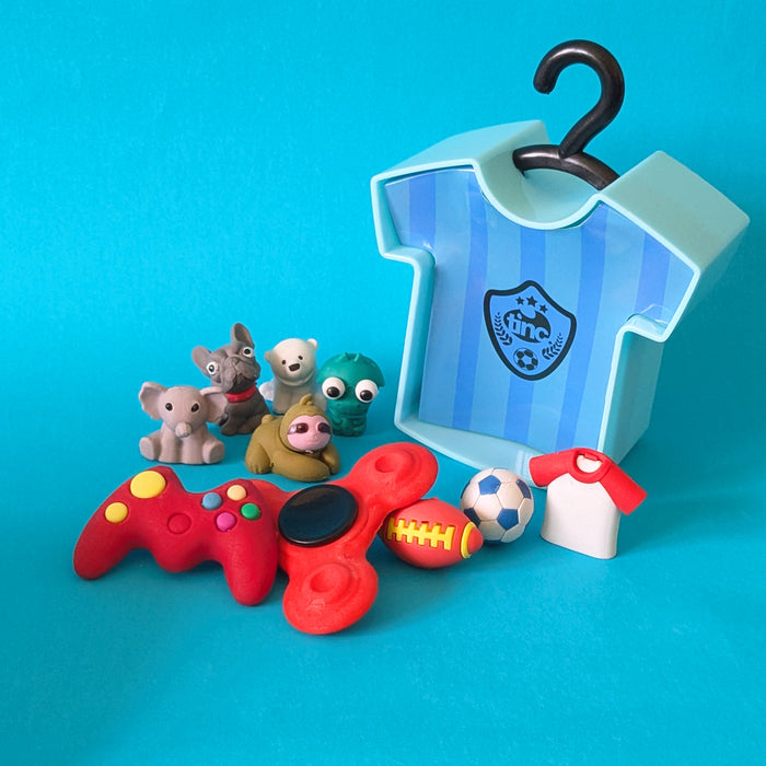 T-Shirt Eraser Tub- 10 Assorted Erasers