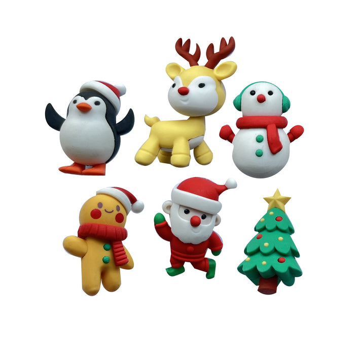 Christmas Erasers Set of 6