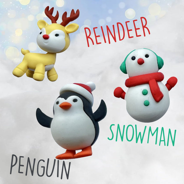 Christmas Erasers Set of 6
