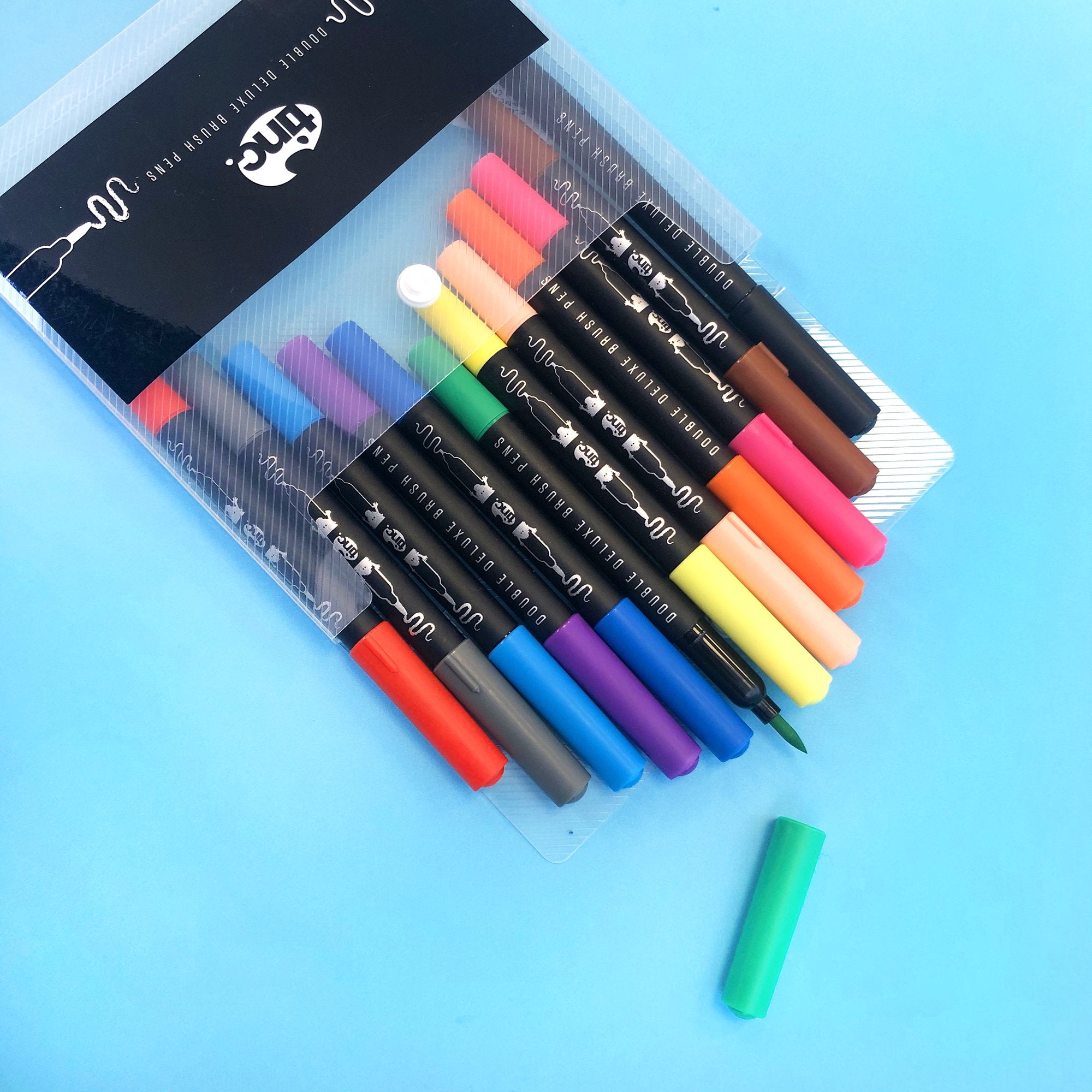 Tinc Dual Tip Brush Marker Pens Set | Brush Pens