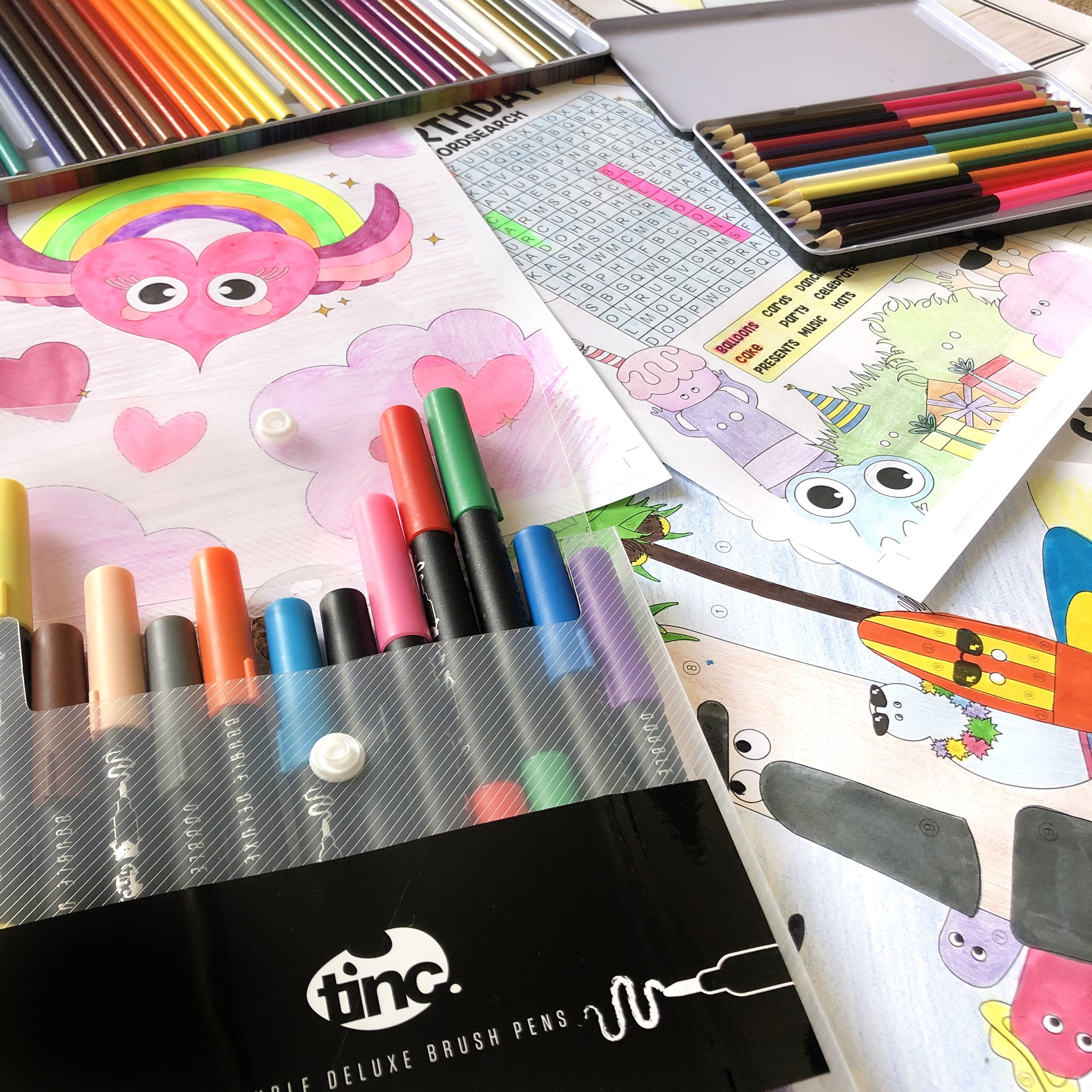 Tinc Dual Tip Brush Marker Pens Set | Brush Pens