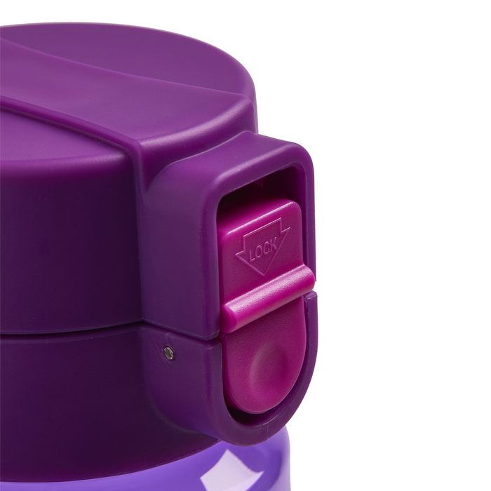 Purple Flip and Clip Water Bottle