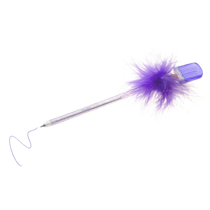 Ice Lolly Feather Pen - Purple