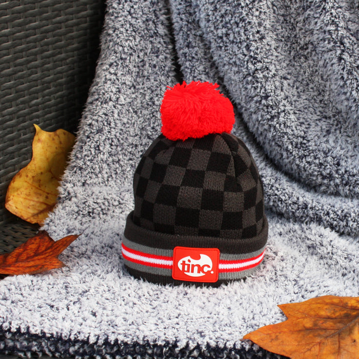 Kronk Black & Red Kids Bobble Hat