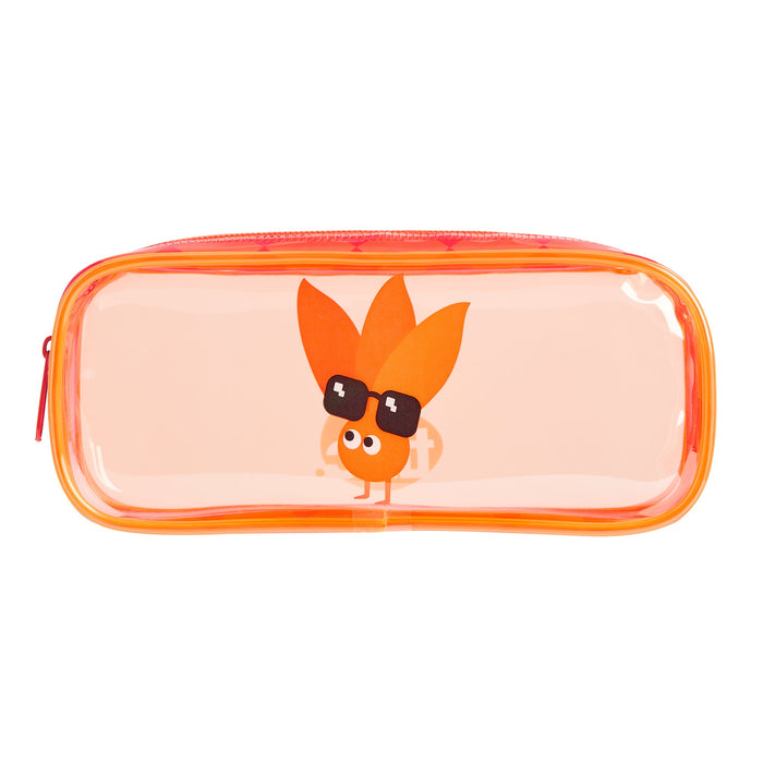 Orange PVC Pencil Case & Cosmetic Bag